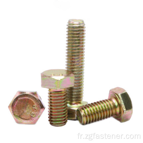 Grade8.8 Color Zinc extérieur Hexagon Bolt Din933 M6M8